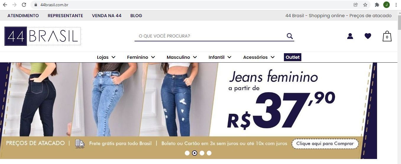 Shopping virtual (Marketplace) B2B de roupa jeans